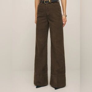 Reformation Penny High Rise Relaxed Flare Corduroy Pants